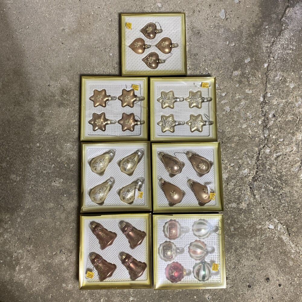 Kurt Adler West Germany Glass Christmas Ornaments Lot Of 30 Vintage